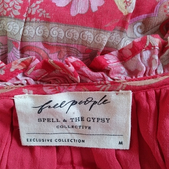 Spell Designs Exclusive Red Seashell Gown Maxi Dress M Free People Mermaid FP - Picture 9 of 16